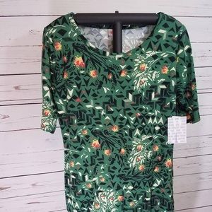 NWT - LULAROE JULIA DRESS  ~ Size Large L ~ GREEN
